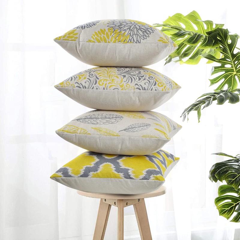 OTOSTAR Cushion Covers Stylish Cute 30 30 30 Scandinavian Flax