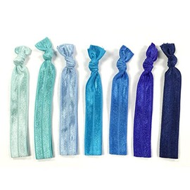 Wrapables Assorted Ribbon Hair Ties Ponytail Holders, Ice