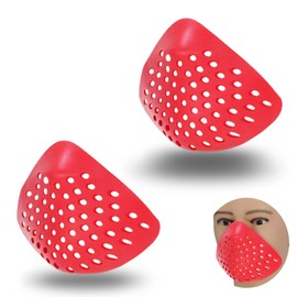 2 Pack 3D Face Shell Inner Bracket - Red Comfortable Face Shell for Mask Support - Silicone Face Shell for Cosplay - Spider Lower Half Face Protection for Airsoft/Paintball