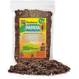 Elevate Your Papaya with Gardenera's Organic Soil Blend - Cultivate Healthier and More Abundant Fruitful Plants - 1 Quart