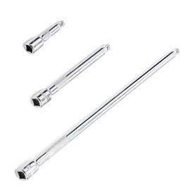 Uotyle 3Pcs Extension Set 3/8 Inch, Socket Extension Bar Drive Socket Extension Chrome Vanadium Steel for Socket Ratchet (3"+6"+10")