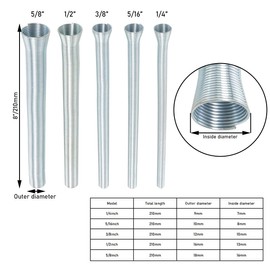 WHYHKJ 5IN1 Spring Tube Bender Set 1/4'', 5/16'', 3/8'', 1/2'' and 5/8'' For Copper Aluminium Tube Bending Hand Tool