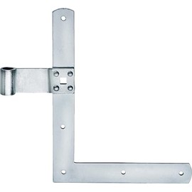 Connex DYB2901531 Window Angle Tape - 250 x 200 x 30 mm - Diameter 13 mm - Left - Galvanised / Window Shutter Angle Belt/Angle Hinge / Fitting for Windows, Gates & Doors