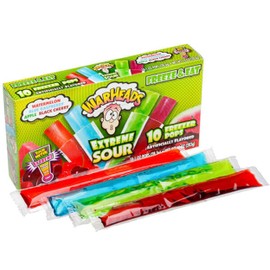 Warheads Freezer Pops 40 Count Assorted Variety Pack - 4 Boxes of 10 Pops Each - Cornershop Confections Fun Homemade Snack Recipe Card Included! (Warheads 40 Count Variety Pack)