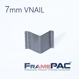 FramePac V Nails for Picture Frames Softwood Universal (UNI) 7mm (1/4 Inch) [4000 V-Nail Pack, Stacked] - (for use in Automatic V Nailer for Picture Framing, Automatic V Nailer for Picture Frames)
