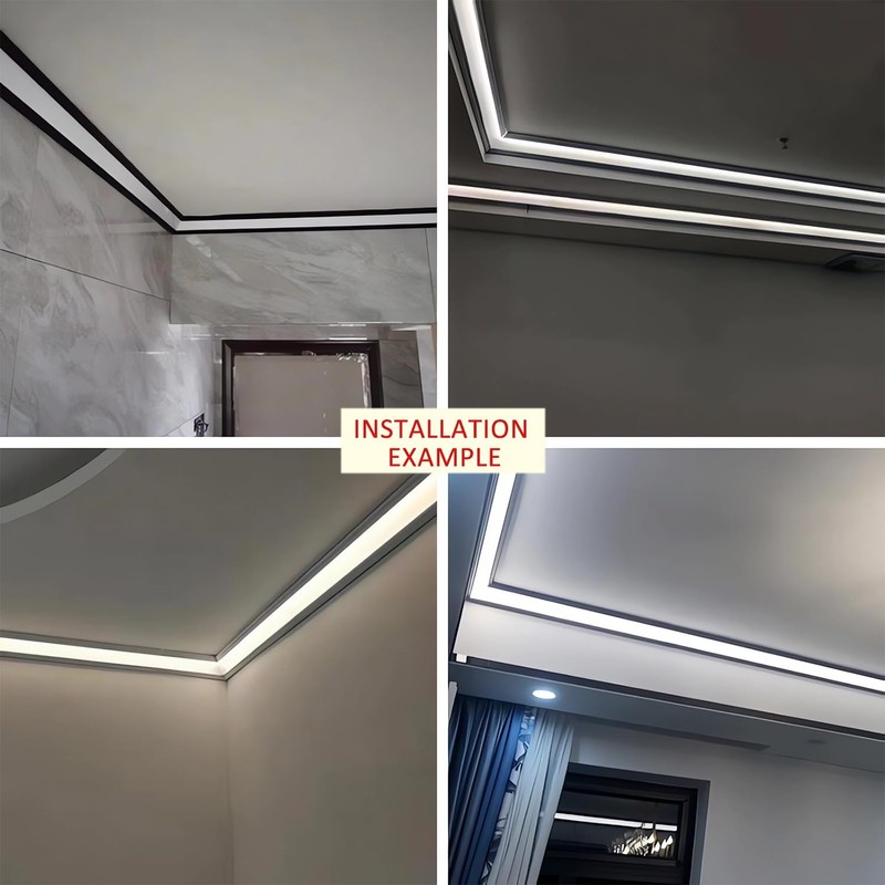 JARBIH Led Aluminum Profile for Ceiling Wall Decoration, 1M/3.3ft 6cmx6cm