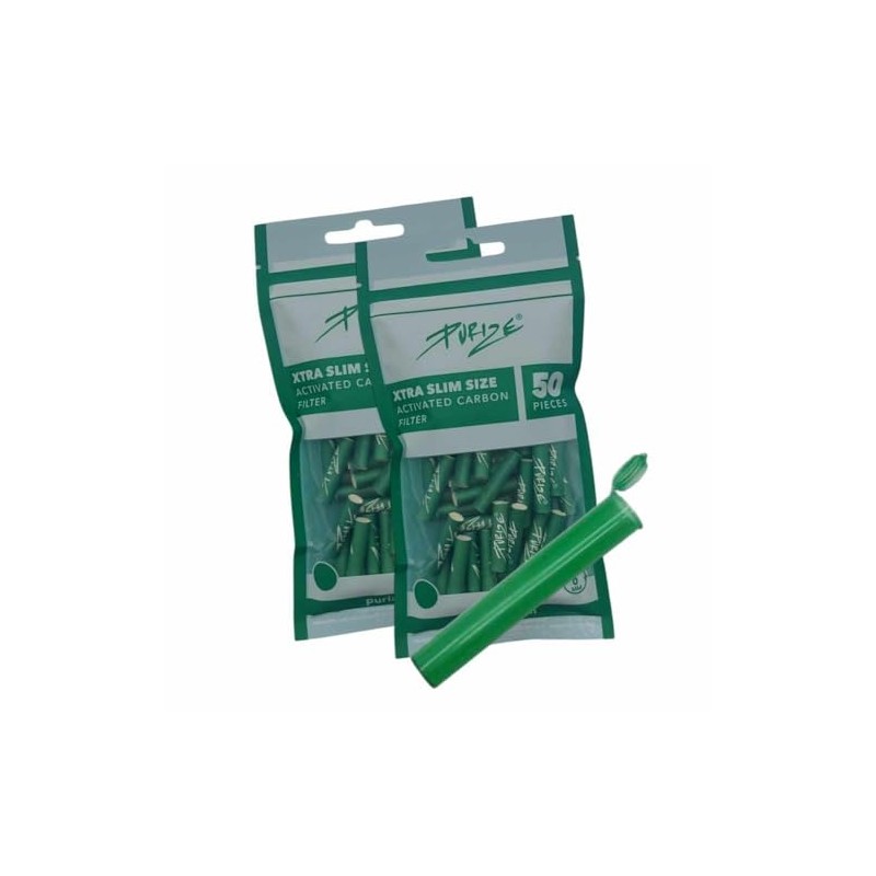 100 PURIZE Xtra Slim Size Activated Carbon Filters Diameter 6