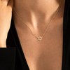 PRTGL Star Of David Necklace for Women- 14k Gold Zircon