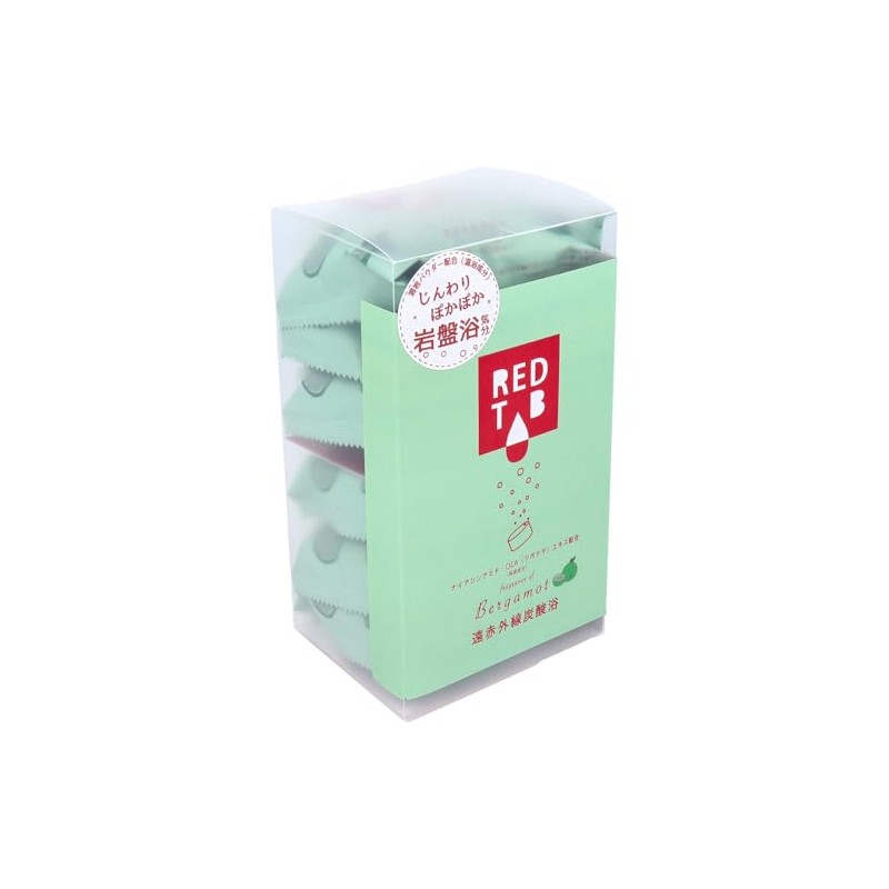 Far Infrared Carbonated Bath REDTAB Bergamot Scent, 1.8 oz (50