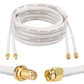 MOOKEERF SMA Extension Cable - 10FT SMA Male to SMA Female Coax Cable Ultra Low-Loss Twin-KMR195 Coaxial Cable Antenna Extension Cable with SMA Connector for 5G Cellular Routers, Gateways, Hotspots