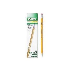 Dixon Oriole Pencils, 2.5 Medium Soft Lead, Yellow Barrel, Pack of 12 Pencils