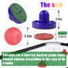 JS&YY Air Hockey Pucks and Paddles,Set 4 Pushers and 4