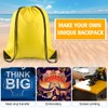 KUUQA 2 Pcs Yellow Drawstring Backpack Drawstring Bag Bulk Sports