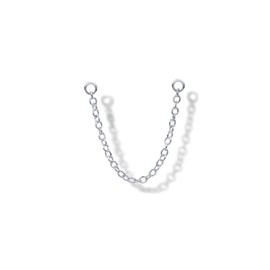 PAVOI 14K Earrings Chain Connectors (45 Millimeters, White Gold)