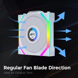 Lian Li UNI FAN SL120 V2 Wireless RGB Gaming Fan with LCD Display - 120mm - White - Premium Cooling