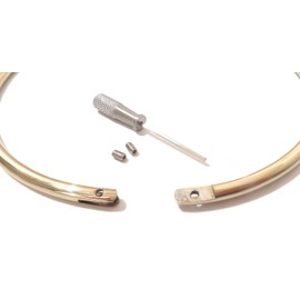 Cuffstore 6MM Petite Thin Polished Gold Titanium Eternity Collar Locking Slave Collar 18 inch