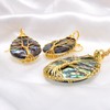 Hand Wired Tree of Life Sea Abalone Shell Jewelry Set