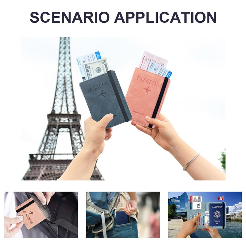 Souvik Passport Holder with RFID Blocker, Secure Passport Case for