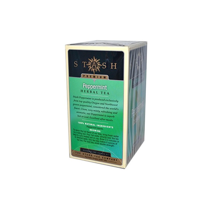 Stash Tea Peppermint Tea, 20 Count, 0.7 Oz