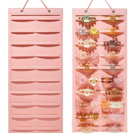 Hair Clips Storage Holder Kraeoke Display Holder for Hair Accessories Large Hanging Jewellery Organiser for Girls (Pink 2)