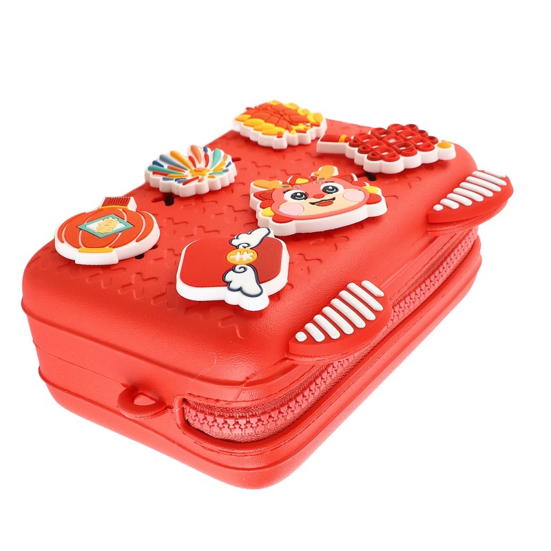 Kids Single Shoulder Camera Bag DIY Cartoon Decors Shock Absorbing