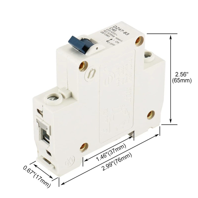 Baomain 40A Mini Circuit Breaker 1 Pole Ac 230V Dz47