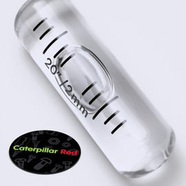 Replacement Level Glass Vial, Spirit Bubble Level, No Nib, Accurate, 35mm x 11mm - Transparent Clear, (1 3/8 x 7/16 in)