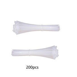 Cable ties are made of nylon.Acid-resistant, corrosion-resistant, insulated, strong durability and UV resistance.Ideal for use in extreme conditions such as indoor and outdoor use (white, 2.5*200mm