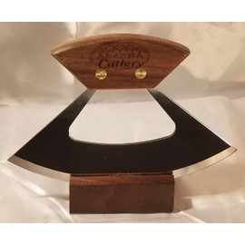 Alaska Umialik Style Ulu Knife with Walnut Alaska Cutlery Handle with 6 Inch Blade