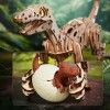 ROKR 3D Wooden Puzzle Velociraptor Dinosaur Toy DIY Mechanical Model