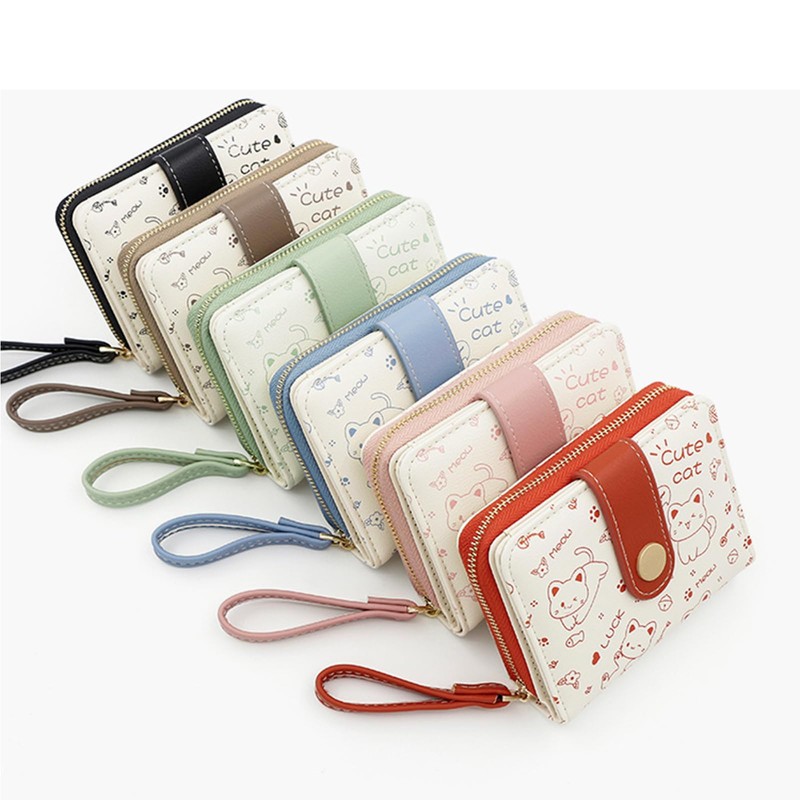 YIYIMUKI Wallet, Cat & Kids' Bifold Wallet, Cute, Children's Wallet,