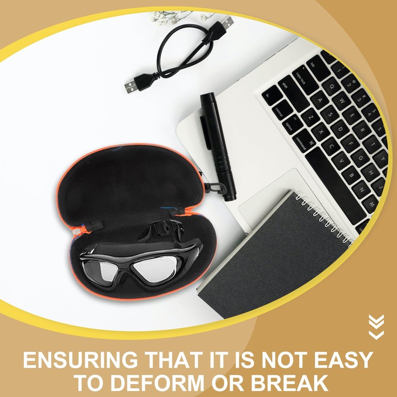 WRITWAA Portable Swim Goggle Case, Hard Protective Case for Swimming
