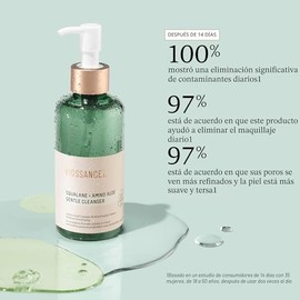 BIOSSANCE Squalane + Amino Aloe Gentle Face Wash – Gel limpiador facial espumoso – Hidratante para todo tipo de piel – Elimina el maquillaje y limpia 