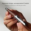 BEILUNER 318 Luxury Leather Pen, Hand-Stitched Premium Leather, Chrome-Plated Finish,