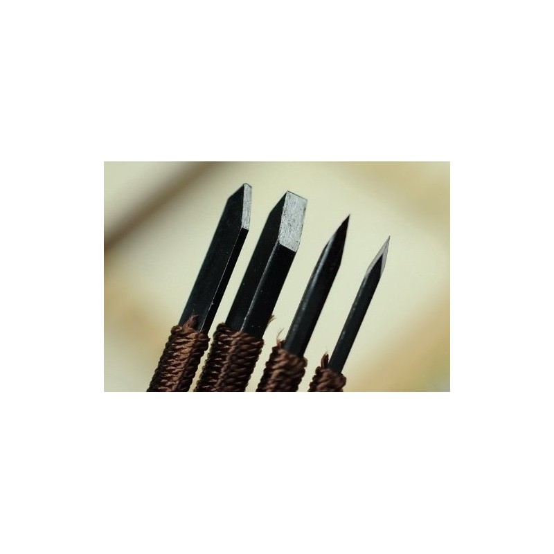 The 匠！ 石彫 専用 彫刻刀 篆刻刀 鉄筆 印刀 10本セット 印章