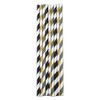 Norpro Paper Drinking Straws (100 Pack), 100% Biodegradable-Black, Gold and