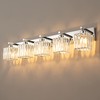 FDPBY Modern Bathroom Vanity Light 5-Lights Modern Chrome Crystal Bathroom