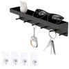 Key Rack Black with Shelf, Key Holder Key Rack with
