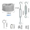 Hannger 1/8 Wire Rope Kit, 200FT PVC Coated Steel Cable