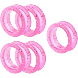 5pcs Pink Silicone Scissors Finger Rings,Grips Grooming Shear Thumb Inserts Finger Protector Ring for Barber Hair Cutting Scissors Pet Shears,Hair Cutting Shears,Quality Comfort Hair Cutting Tools