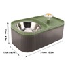 Cat Water Fountain Food Bowl High Capacity Quiet 2 In
