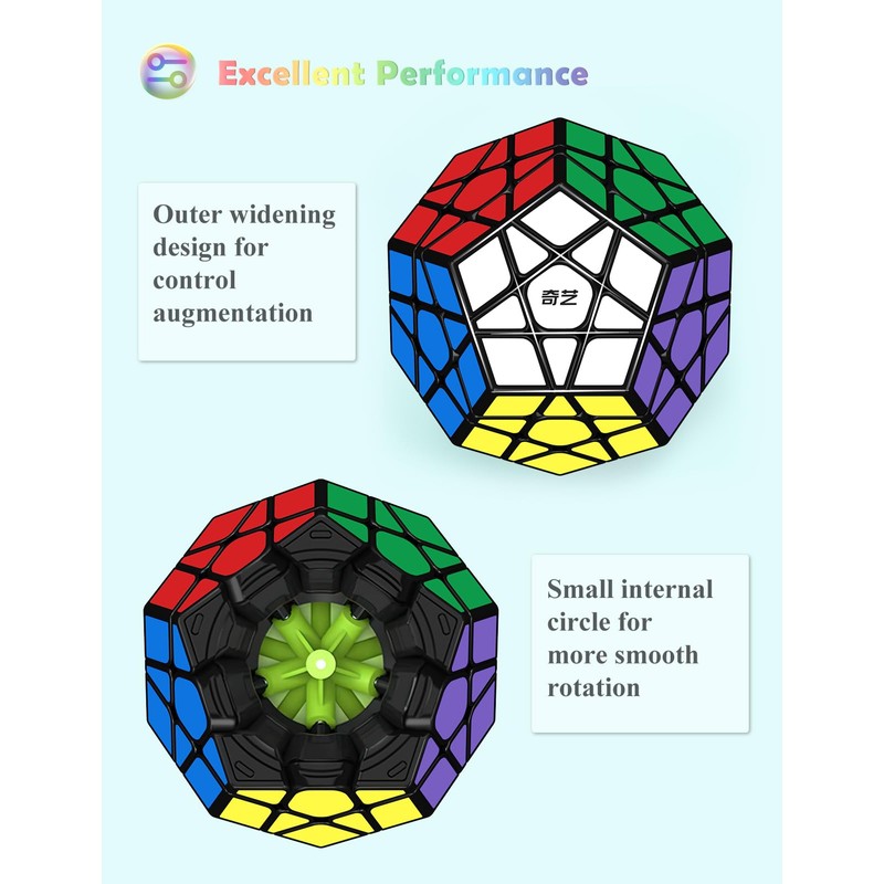 ROXENDA Zauberwürfel Set, Speed Würfel Set mit Pyramide Dodekaeder Speedcube,
