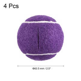 sourcing map Precut Walker Purple Felt and Rubber Round Furniture Floor Protectors, 4 Count - Tennis Balls for Chairs, Tables, Desks, Cabinets, Sofas, Beds, Stools, Ottomans, Doors, Benches