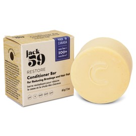 Jack59 Restore Solid Conditioner Bar for Reducing Breakage and Hair Fall – with Tea Tree and Eucalyptus | Vegan | pH Balanced | Cruelty Free | Sulphate Free | Eco-Responsible | Made in Canada | 100+ Washes | 2 oz