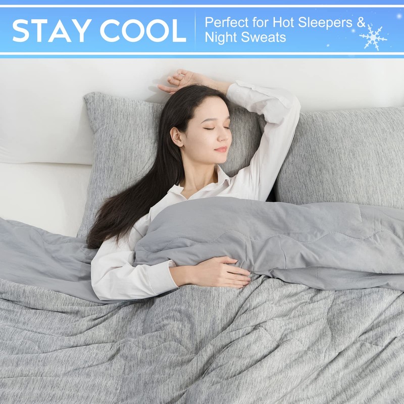 CHOSHOME Cooling Comforter Queen Size, Cooling Blanket with Q-Max 0.45