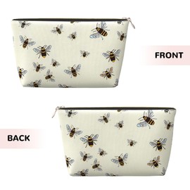 Bees Pattern Travel Toiletry Bag for Women and Men, Water-Resistant Purse Zipper Makeup Cosmetic Pouch Bag Travel Organizer Wash Bag for Accessories,Toiletries