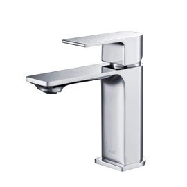 KIBI Mirage Single Handle Vanity Faucet for Bathroom Sink | Solid Brass High Arc Faucet Spout (Chrome) (KBF1001)