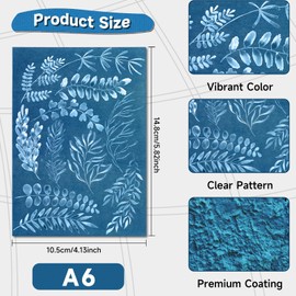 NOVWANG 80 Pcs Cyanotype Paper, High Sensitivity Sun Print Paper Cyanotype Kit with 2 Dedicated Clear Sleeves and 1 Pack Template, Sun Art Paper DIY Arts and Crafts Project (5.8 x 4.1 Inch)