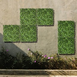 Coarbor 9 Packs 20" x 20" Artificial Ivy Panel Faux Ivy Fence Privacy Topiary Hedge Plant Fence Grass Wall Panels Backdrop for Balcony Patio Outdoor Indoor