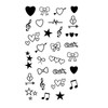 MapofBeauty 2 pcs Black Butterfly Heart-shaped Prints Temporary Waterproof Tattoo
